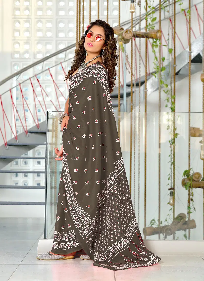 Df Aneri Casual Wear Cotton Printed Saree Collection